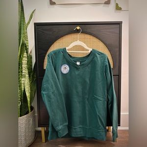 OLD NAVY teal v-neck pullover - S